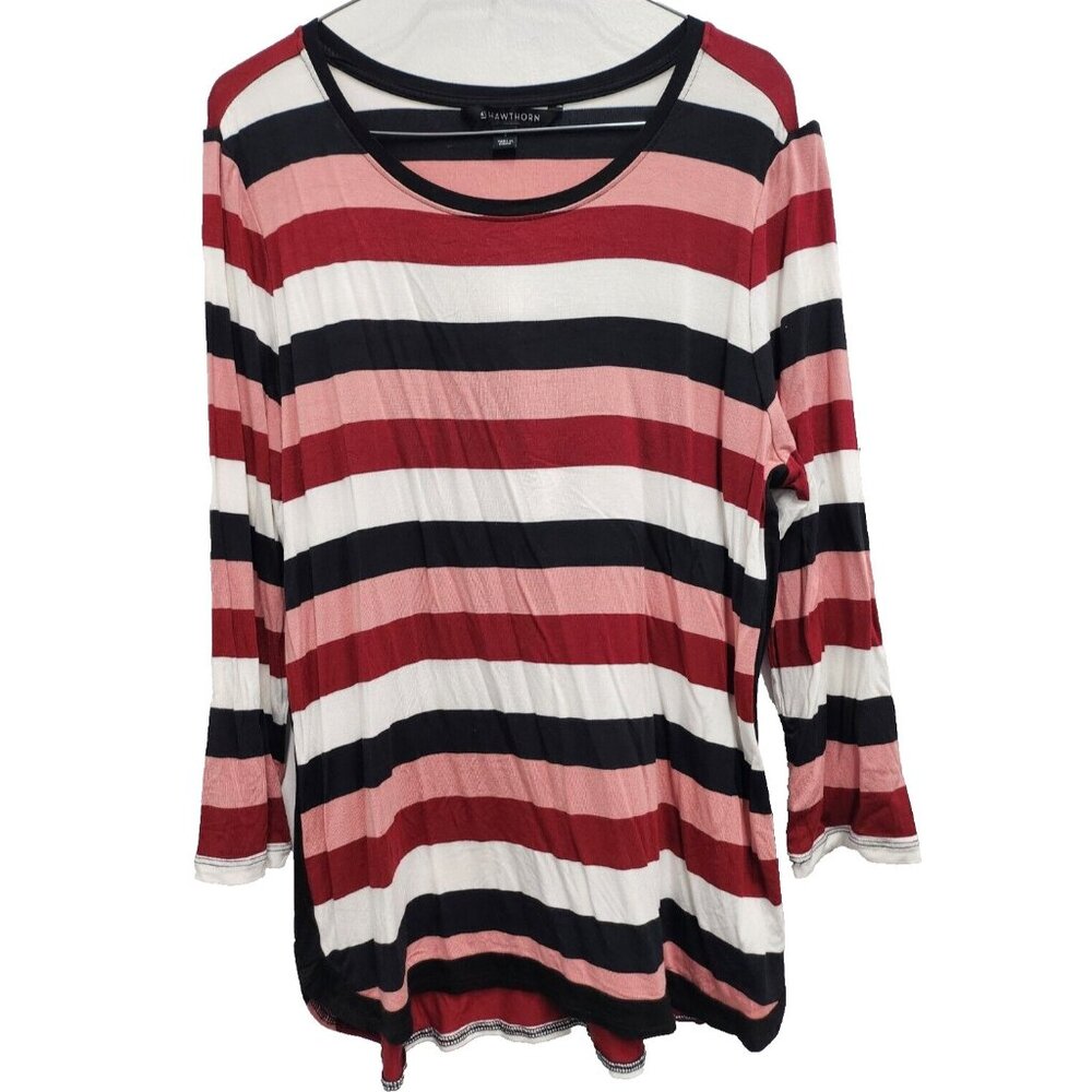 41Hawthorn Stitch Fix Top Womens Size Large Multicolor Striped 3/4 Sleeve Casual